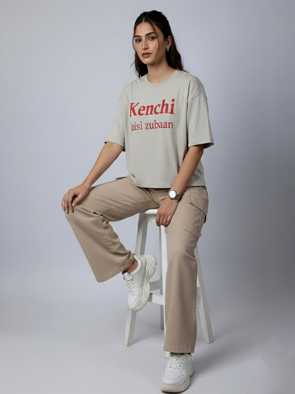KENCHI JAISI ZUBAN OVER SIZED T-SHIRT