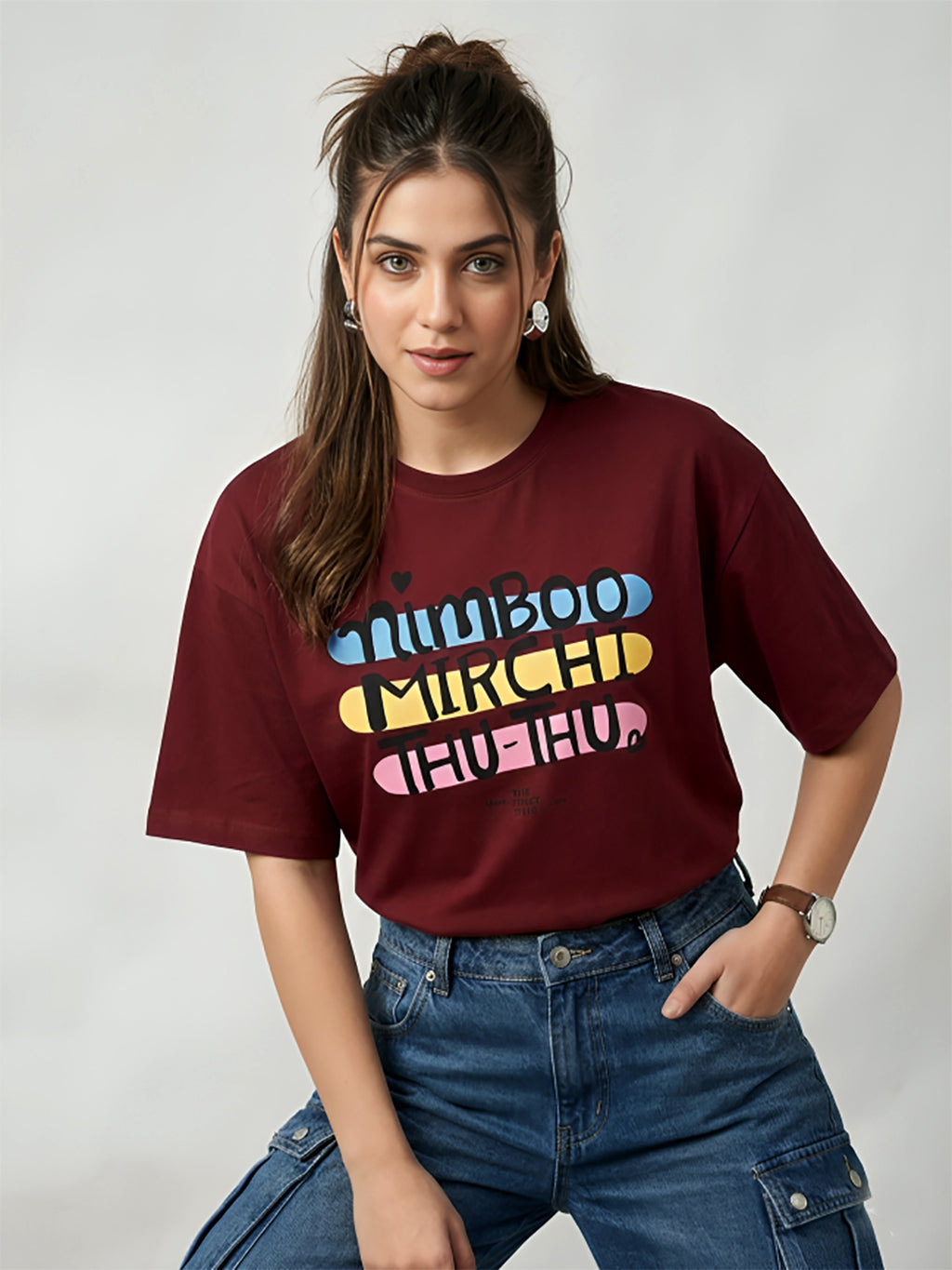 NIMBU MIRCHI OVER SIZED T-SHIRT