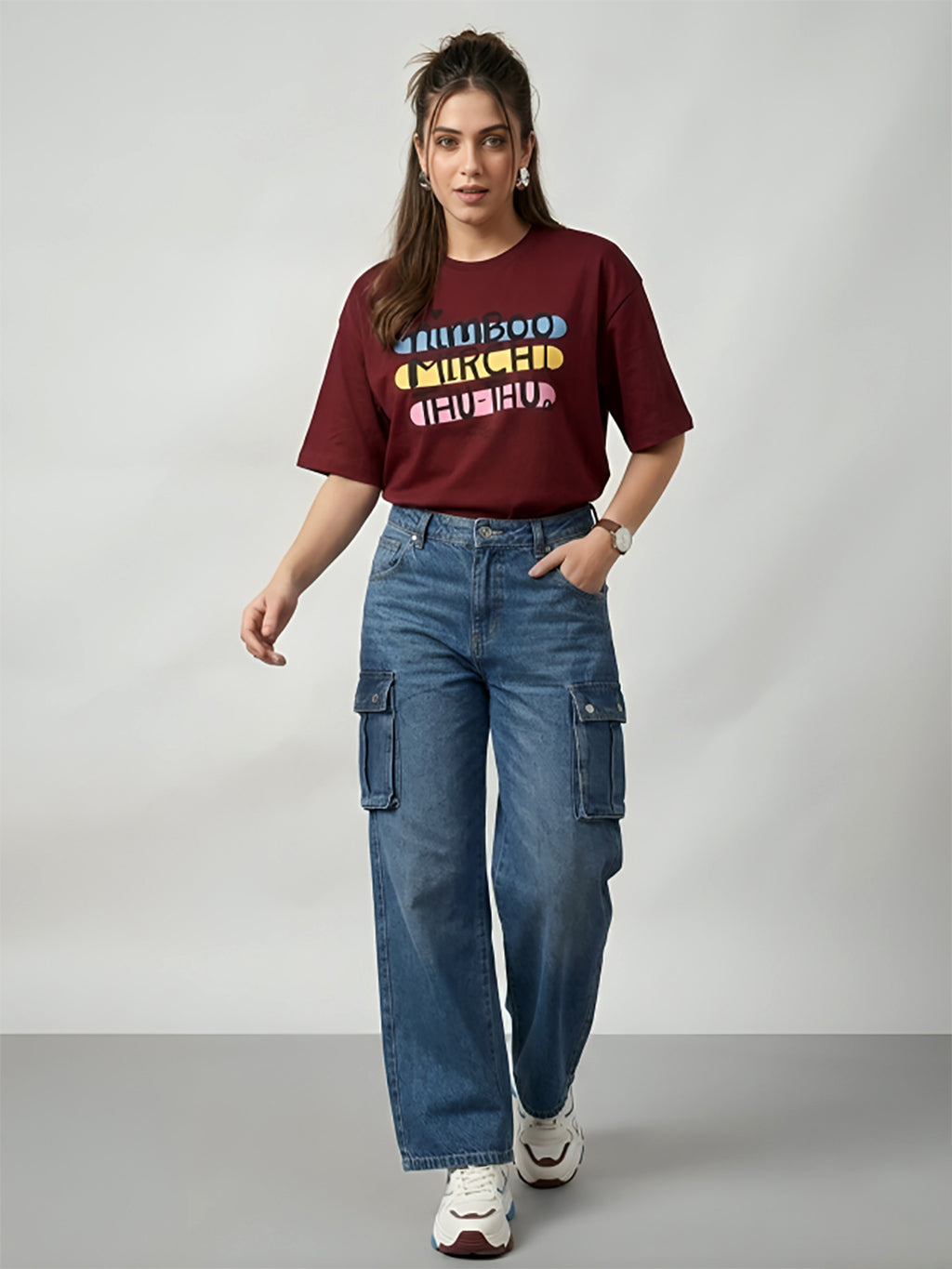 NIMBU MIRCHI OVER SIZED T-SHIRT