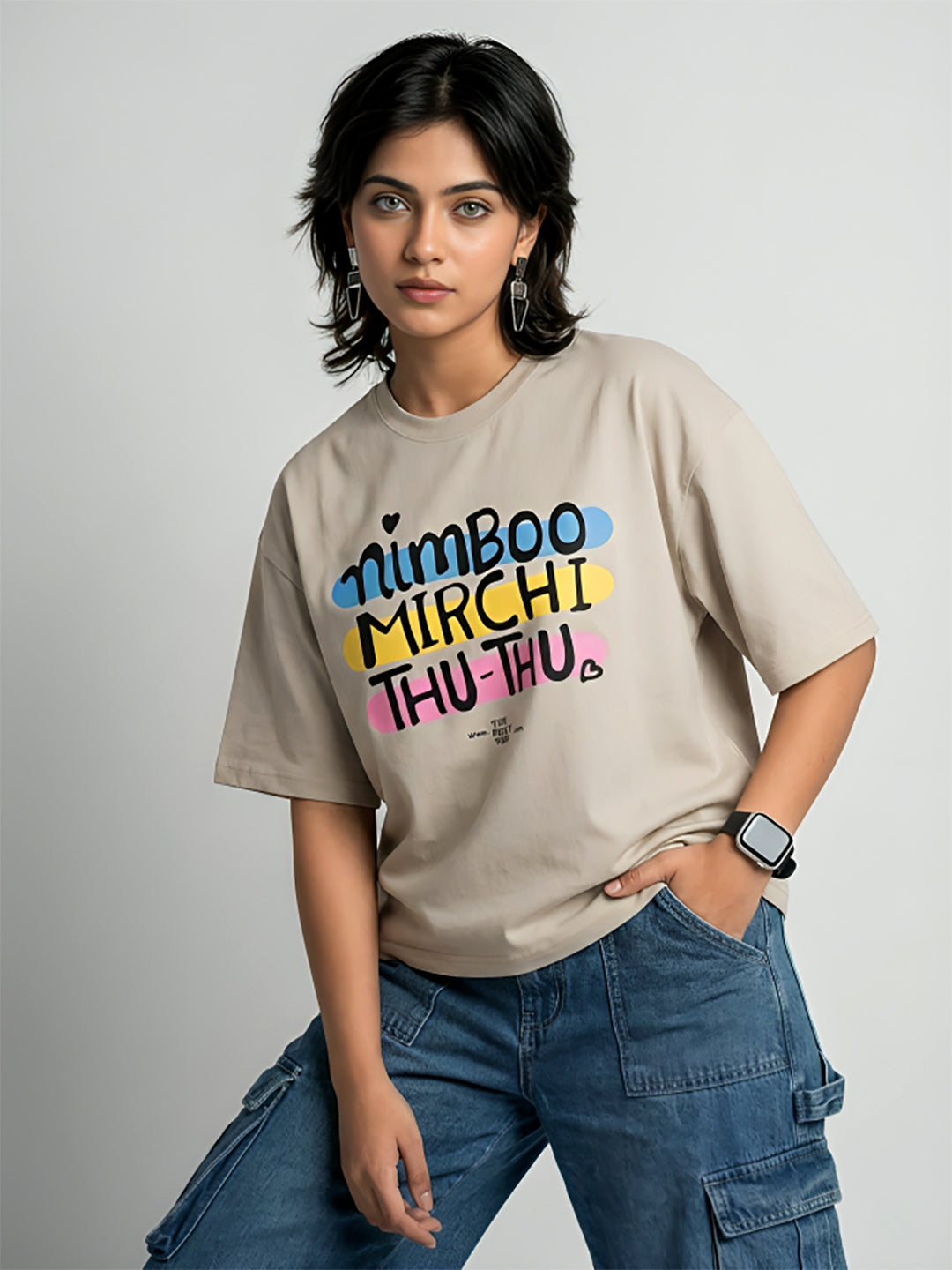 NIMBU MIRCHI OVER SIZED T-SHIRT