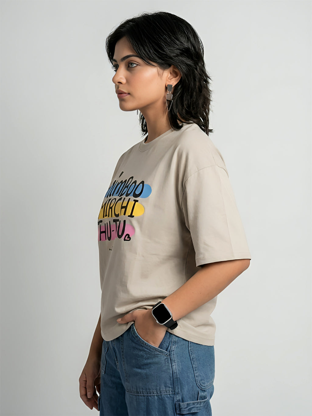 NIMBU MIRCHI OVER SIZED T-SHIRT