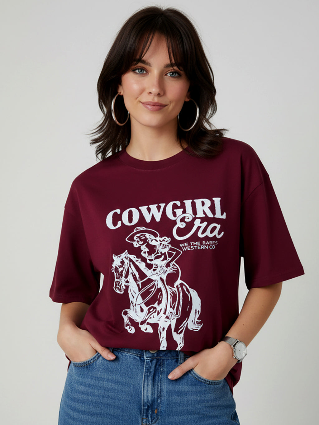 COW GIRL OVER SIZED T-SHIRT