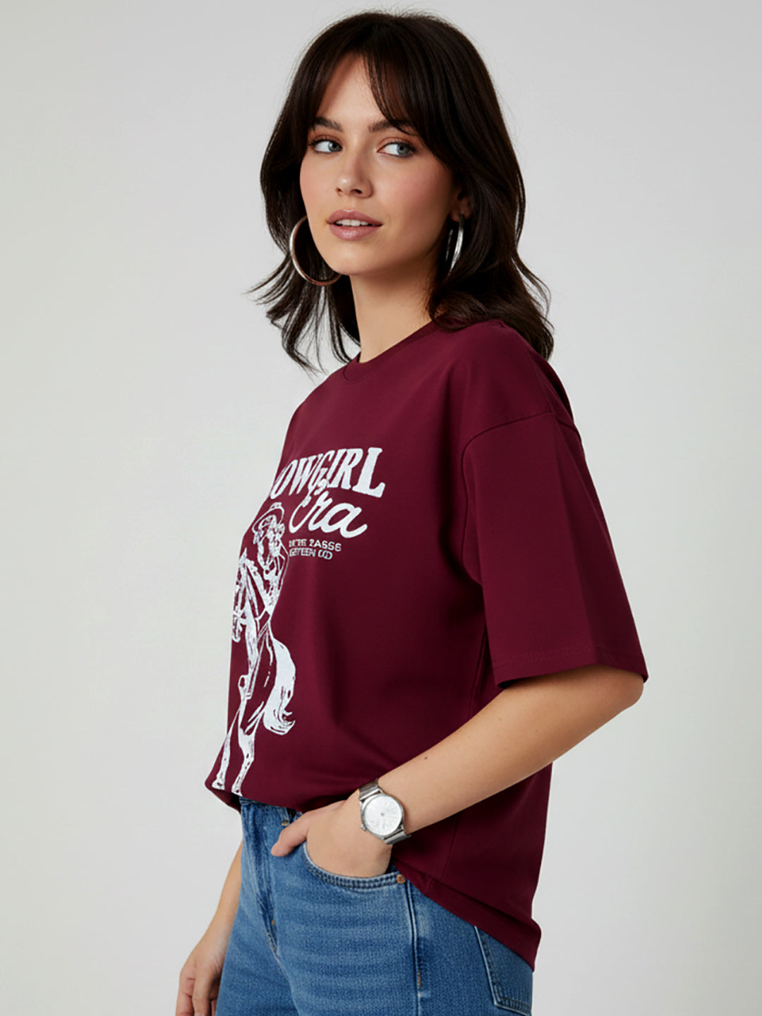 COW GIRL OVER SIZED T-SHIRT