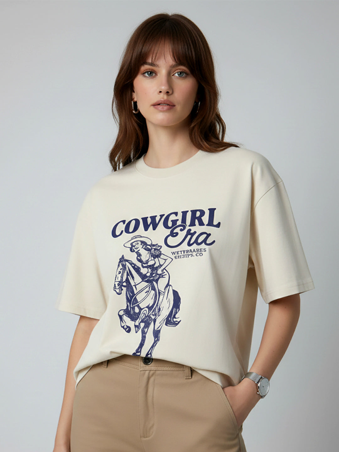 COW GIRL OVER SIZED T-SHIRT