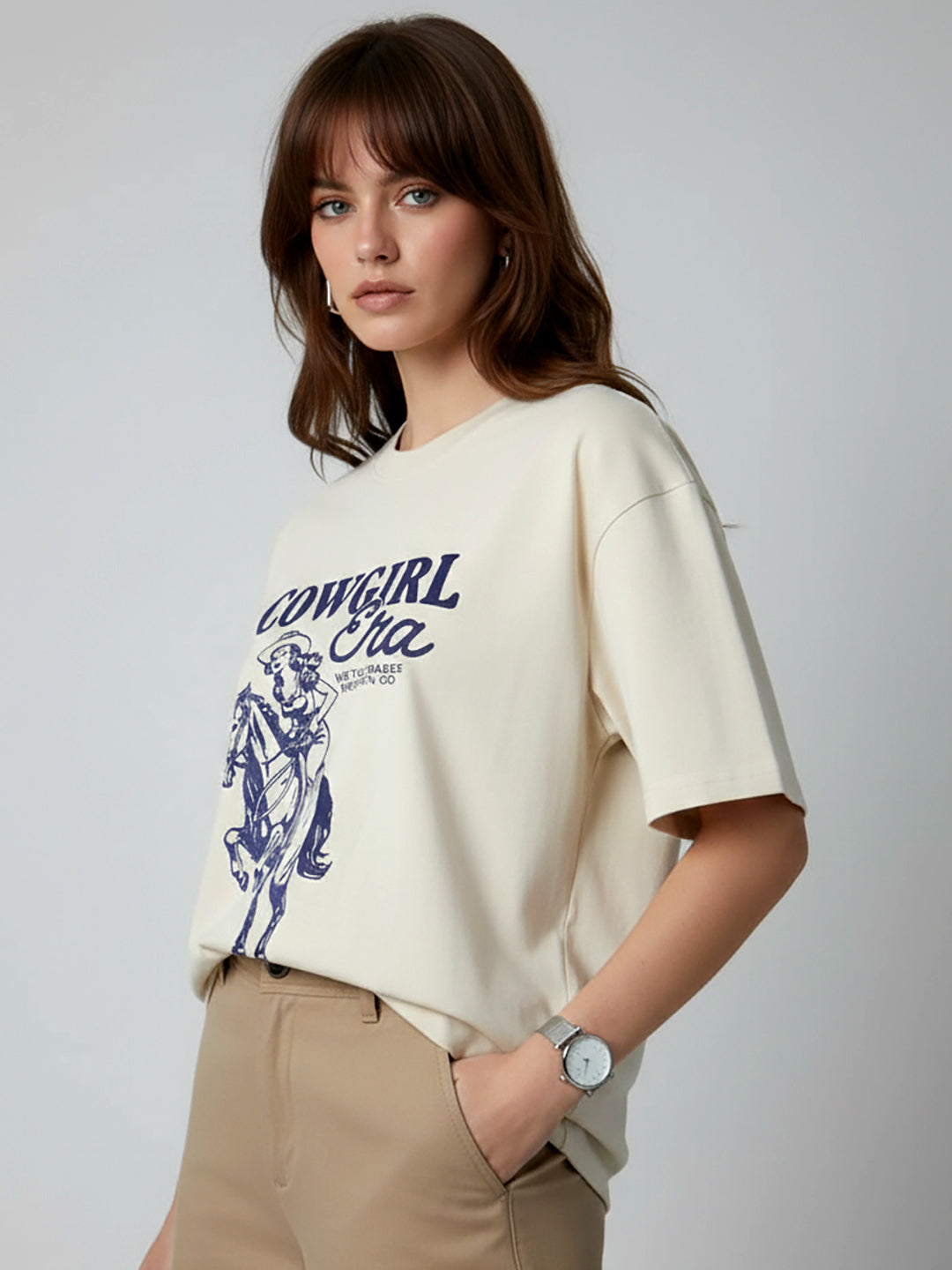 COW GIRL OVER SIZED T-SHIRT