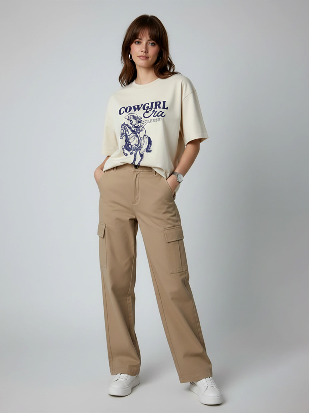 COW GIRL OVER SIZED T-SHIRT