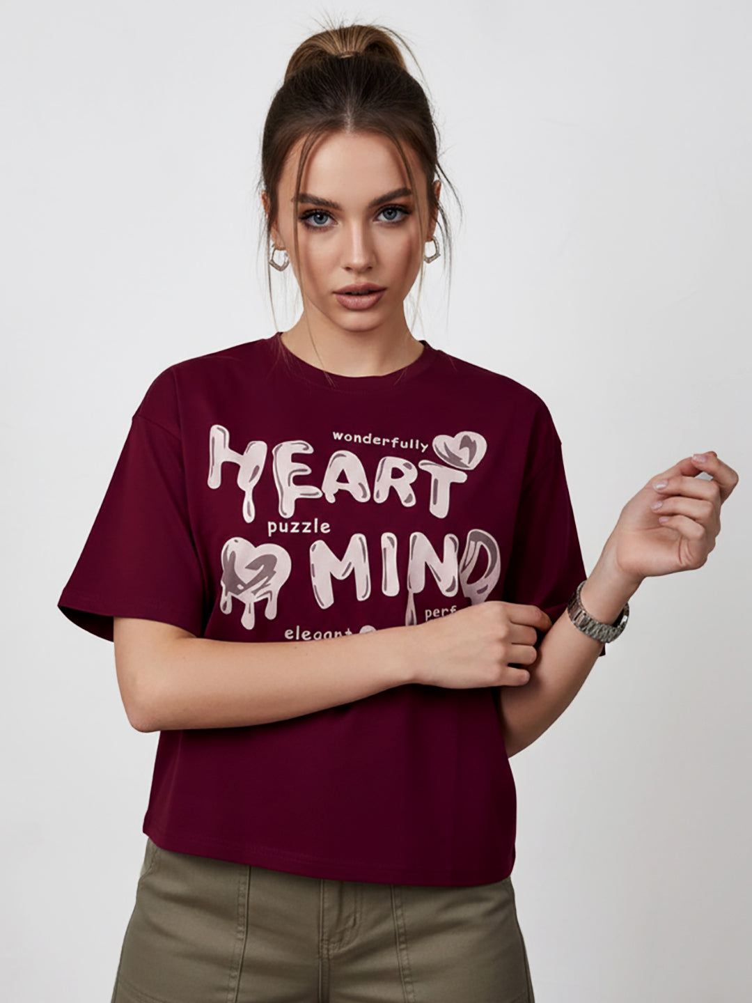 HEART MIND OVER SIZED T-SHIRT