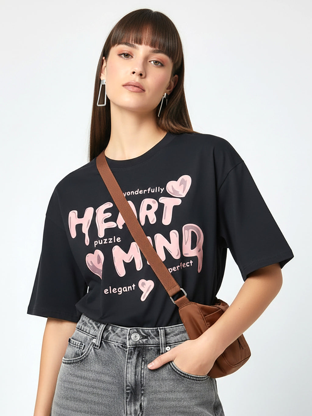 HEART MIND OVER SIZED T-SHIRT