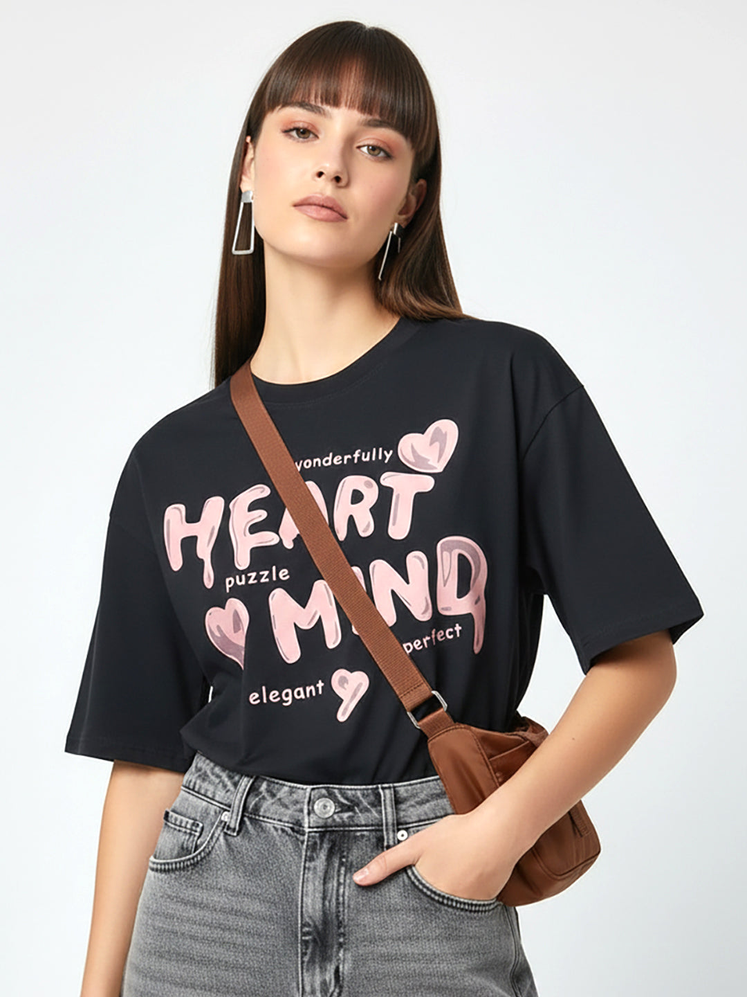 HEART MIND OVER SIZED T-SHIRT