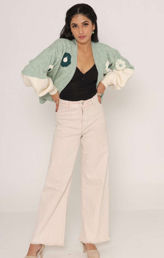 Front open Crochet Pullover