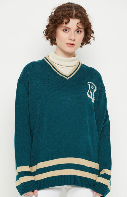 S-lytherin v neck pullover